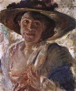 Lovis Corinth Woman in a Rose-Trimmed Hat Germany oil painting artist